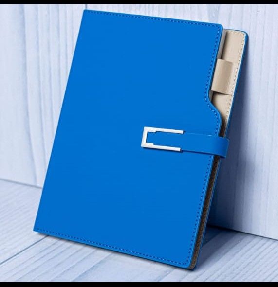 A5 Blue Curved Notebook Diary - 2026