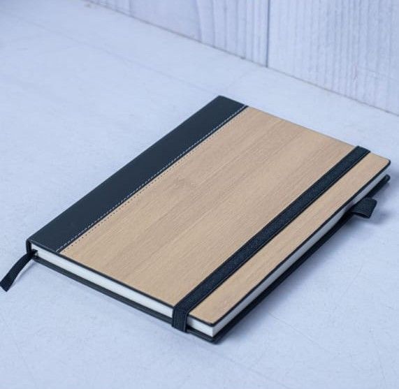 A5 Black Bamboo Notebook Diary - 2026
