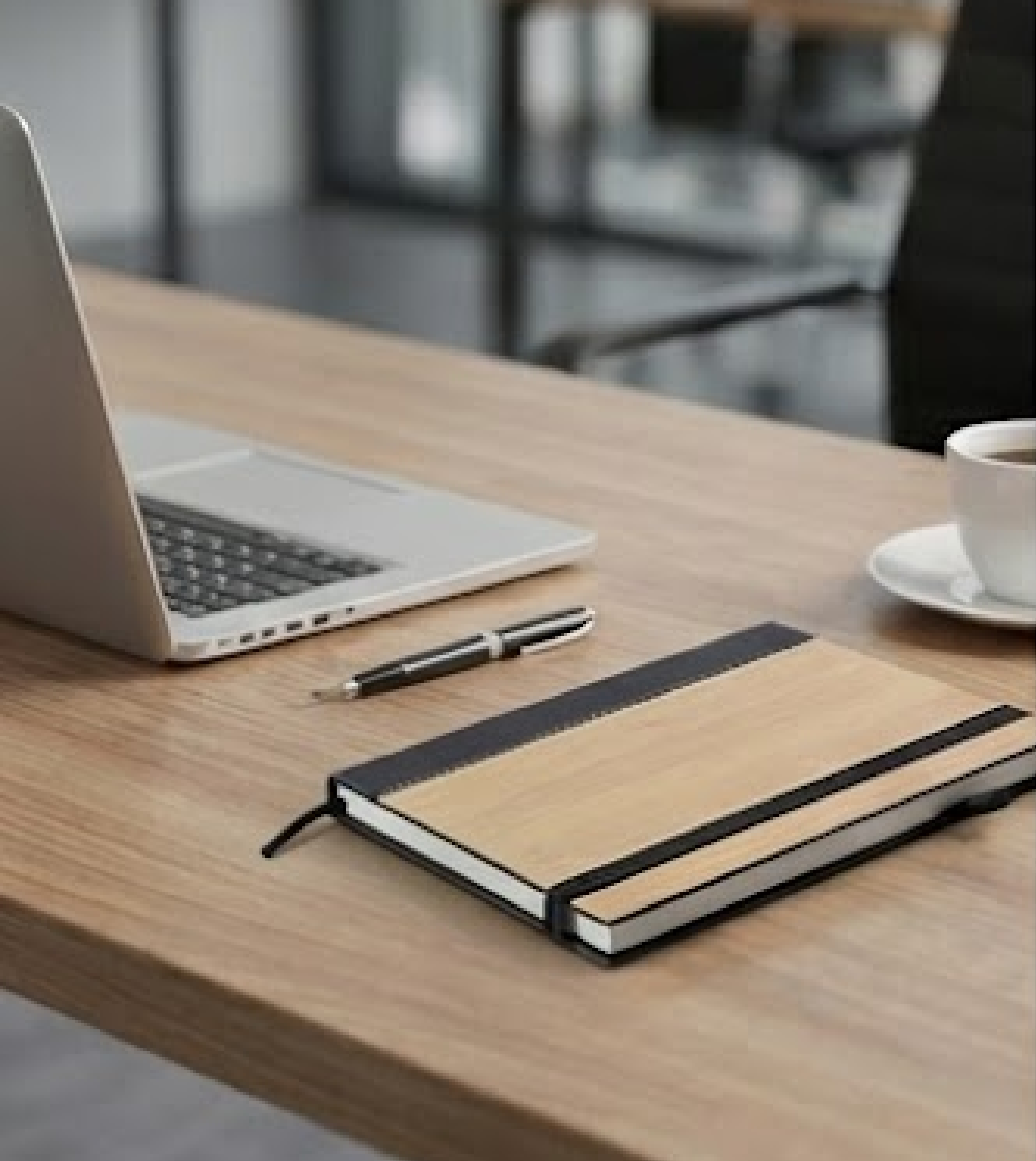 A5 Black Bamboo Notebook Diary - 2026