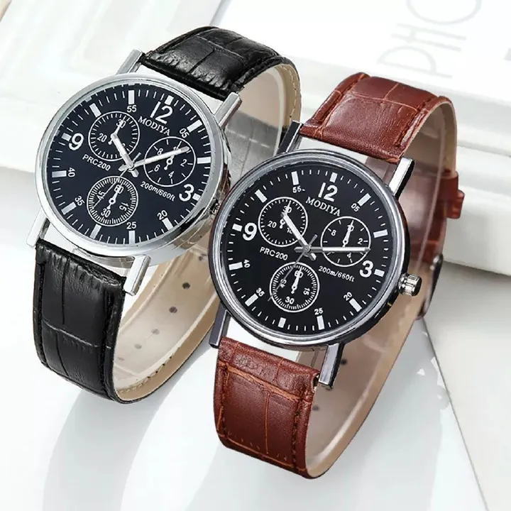 Fashion Leather Watches For Men And Women Retro Watch Non-Mechanical Quartz Business Watches Male Wrist Watch