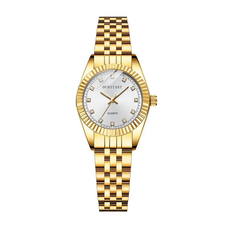 Diamond Business Dress Analog Quartz Stainless Steel Waterproof Luminous Luxury Casual Wrist Watch Couple Watches Fashion Pair Watches Men and Women