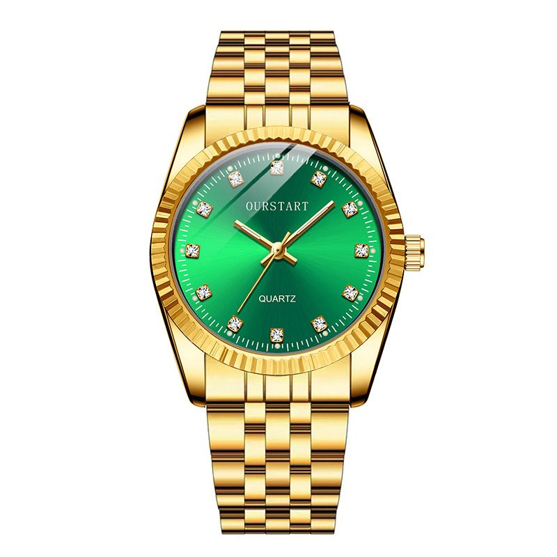 Diamond Business Dress Analog Quartz Stainless Steel Waterproof Luminous Luxury Casual Wrist Watch Couple Watches Fashion Pair Watches Men and Women