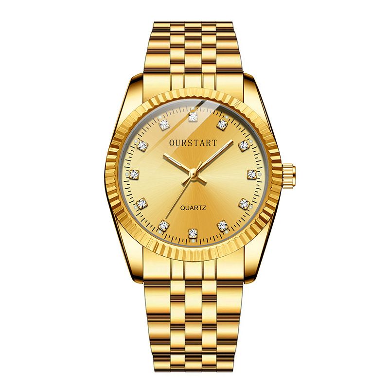 Diamond Business Dress Analog Quartz Stainless Steel Waterproof Luminous Luxury Casual Wrist Watch Couple Watches Fashion Pair Watches Men and Women