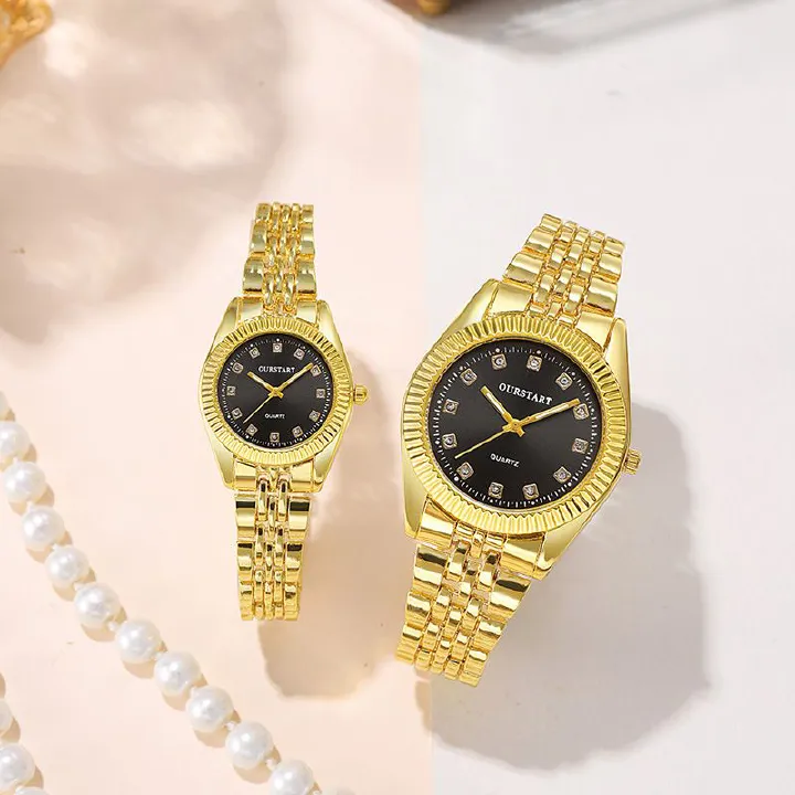 Diamond Business Dress Analog Quartz Stainless Steel Waterproof Luminous Luxury Casual Wrist Watch Couple Watches Fashion Pair Watches Men and Women
