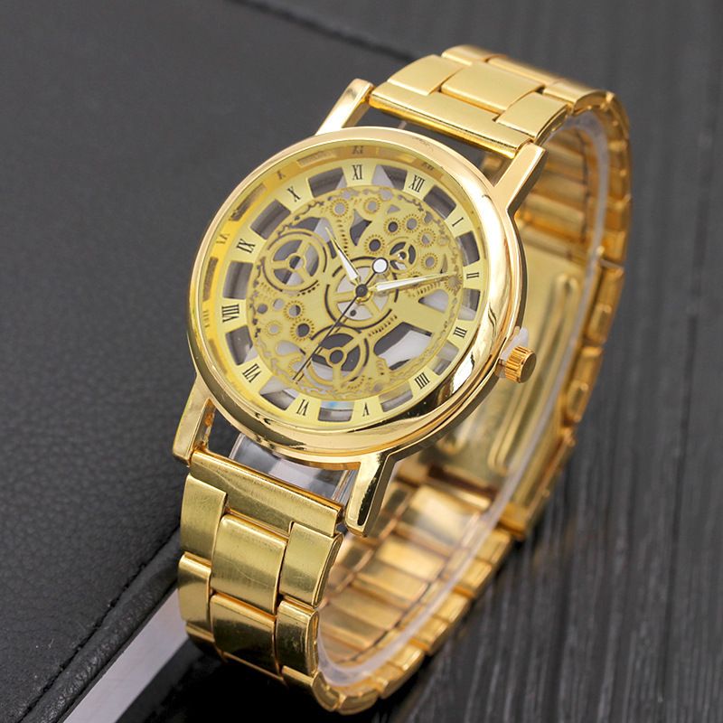Double-sided Transparent Hollow Automatic Mechanical Men Watches Top Brand Original Men's Watches Luxury Chronograph Quartz Sports Watches Male Wrist Watch Waterproof Luminous Watches
