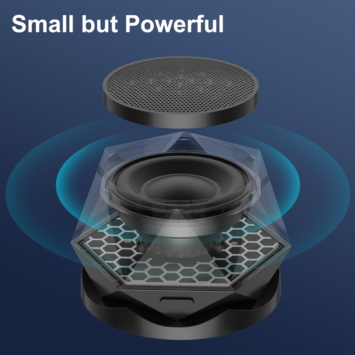 Mini Magnetic Bluetooth Speaker with RGB Lights - Portable Diamond  Wireless Speaker, Phone Stand & TWS Pairing for IPhone/Android