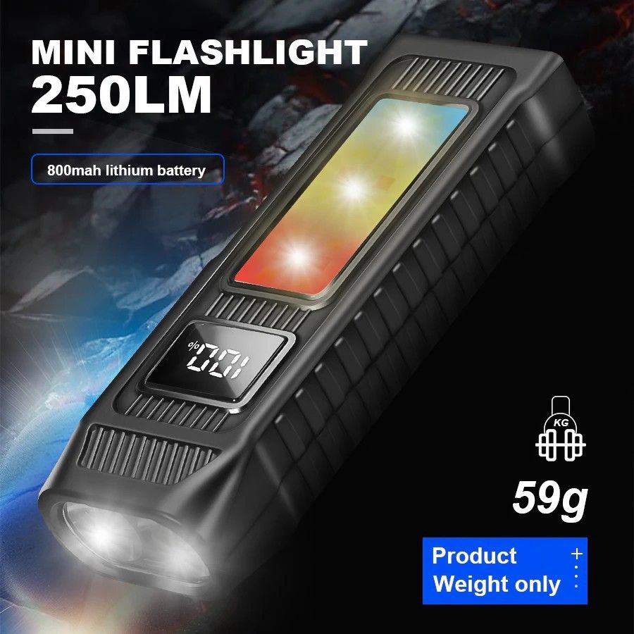 High Power LED Flashlight Powerful USB Rechargeable Torch Handheld Portable Mini Flashlight for Outdoor, Emergency, and  Hiking