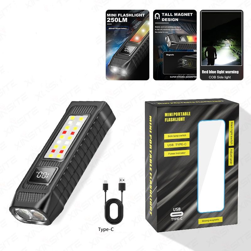 High Power LED Flashlight Powerful USB Rechargeable Torch Handheld Portable Mini Flashlight for Outdoor, Emergency, and  Hiking