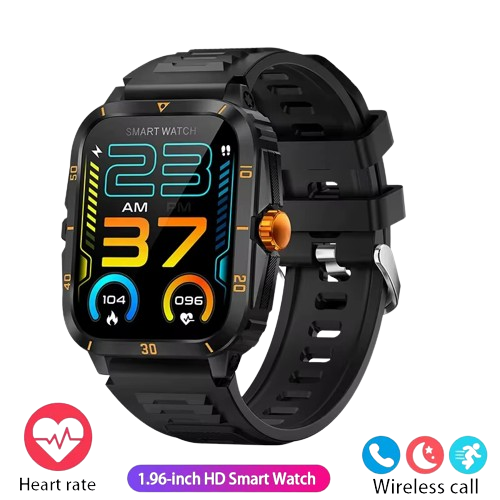 Sport Smart Watch For Men 1.96 Screen Blood Oxygen Bluetooth Call Watch 100+Sport Waterproof Smartwatch Men Watches