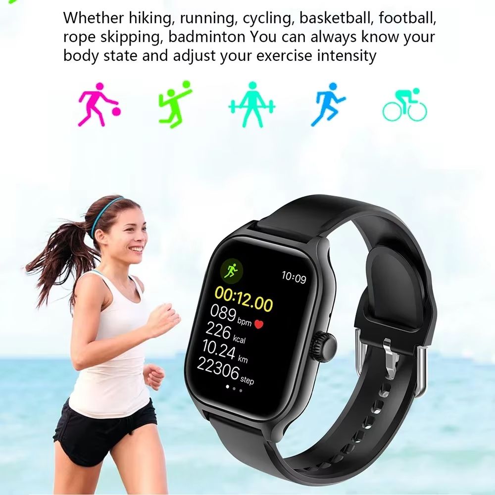 2025 Bluetooth Answer Call Smart Watch Men 1.73 inch Full Touch Fitness Tracker Waterproof Sport Smartwatch Women