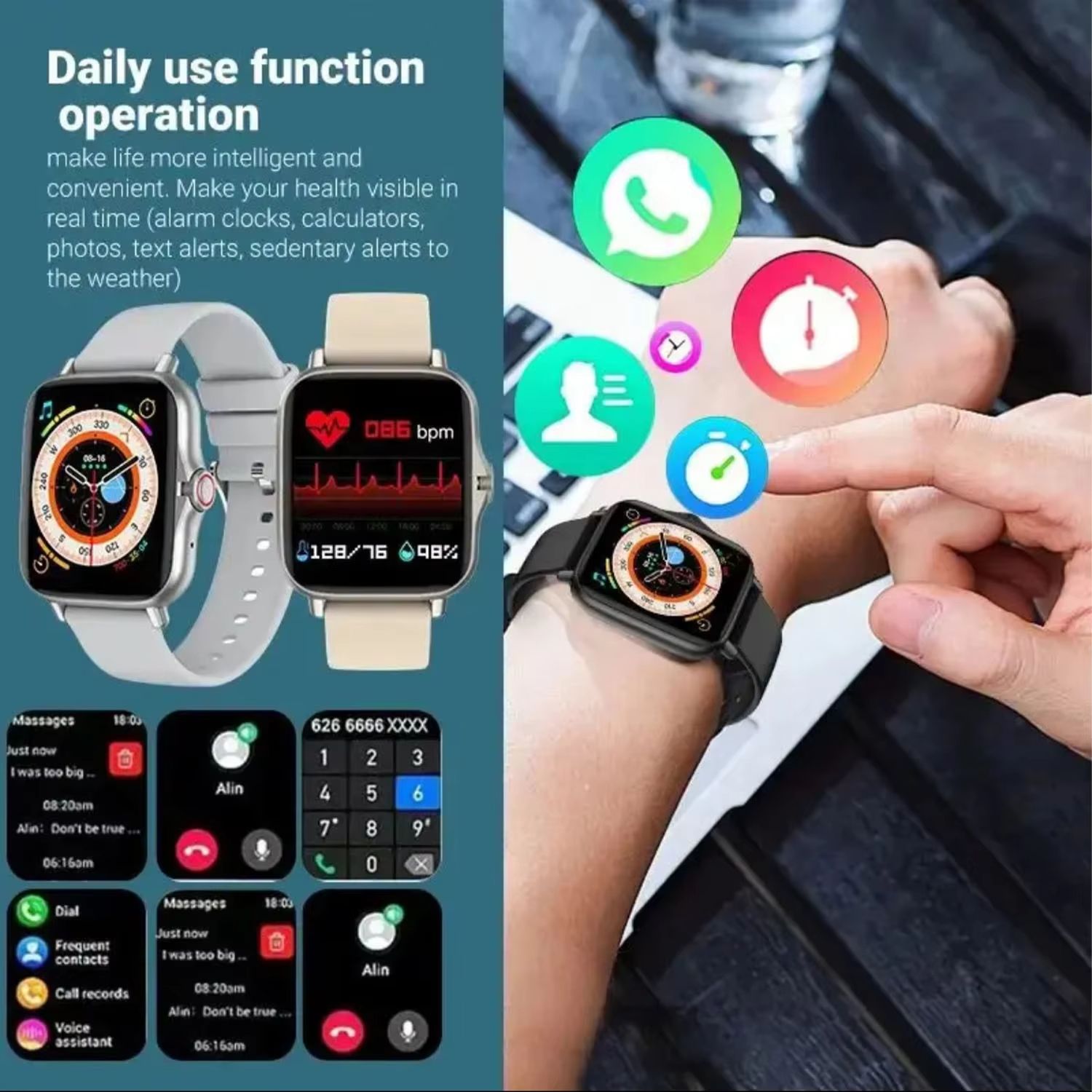 2025 New Selling New Smart Watch for Men Women Newest Sport SmartWatch Faces Bluetooth Call Sports Fitness Phones Watches For Android iOS