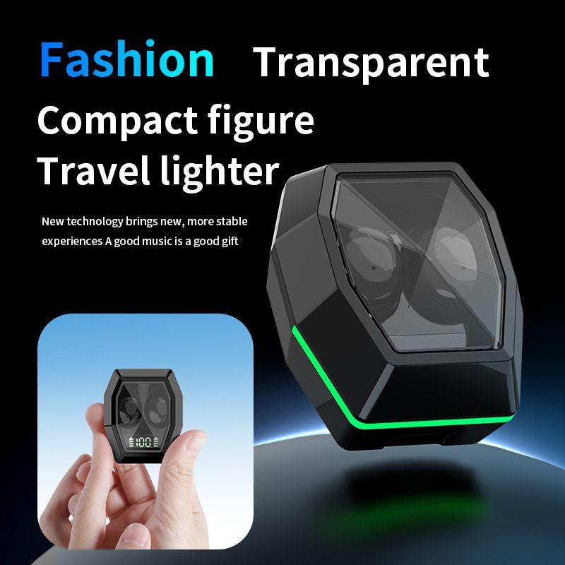 Bluetooth Earphone in-Ear Earpods LED Digital Display Long Life Portable Earphones With Translucent Charging Case Bluetooth 5.3