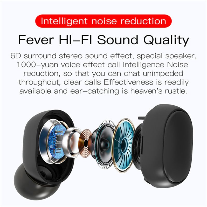 LED Digital Display Bluetooth Earpods Bluetooth Earphones Wireless Bluetooth Headset Noise Cancelling With Microphone Headphones With Charging Case For All Phone