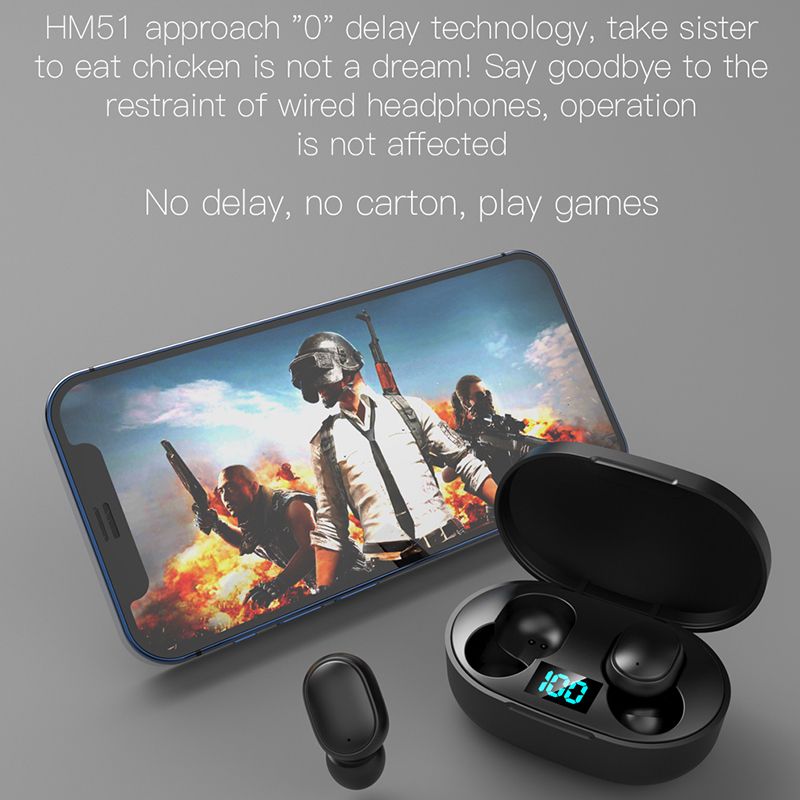 LED Digital Display Bluetooth Earpods Bluetooth Earphones Wireless Bluetooth Headset Noise Cancelling With Microphone Headphones With Charging Case For All Phone