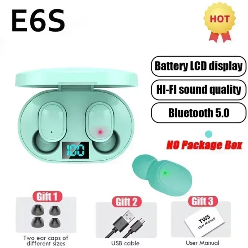 LED Digital Display Bluetooth Earpods Bluetooth Earphones Wireless Bluetooth Headset Noise Cancelling With Microphone Headphones With Charging Case For All Phone
