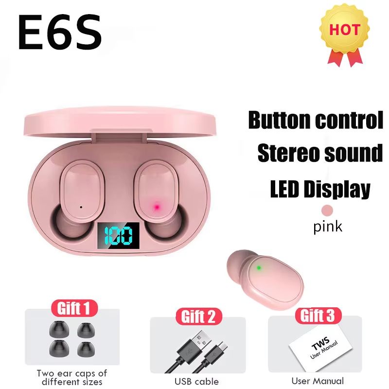 LED Digital Display Bluetooth Earpods Bluetooth Earphones Wireless Bluetooth Headset Noise Cancelling With Microphone Headphones With Charging Case For All Phone