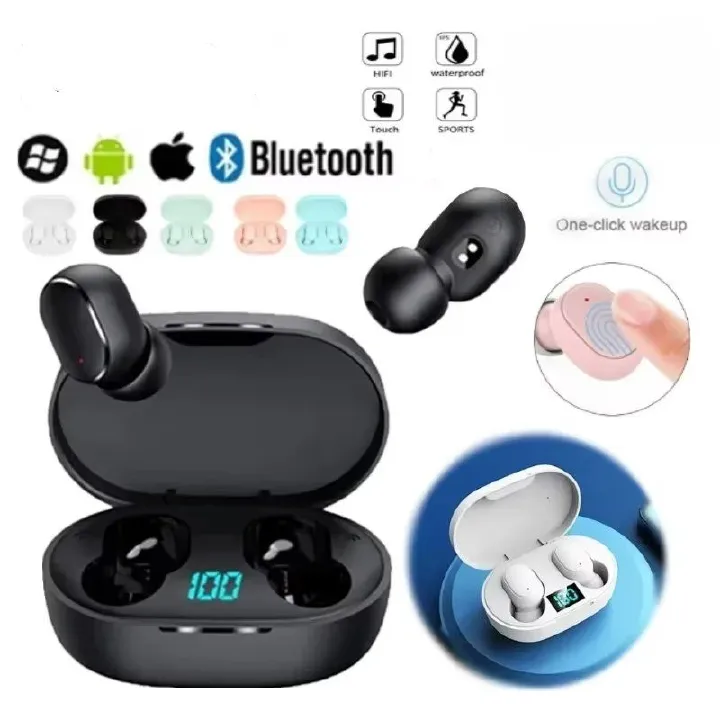LED Digital Display Bluetooth Earpods Bluetooth Earphones Wireless Bluetooth Headset Noise Cancelling With Microphone Headphones With Charging Case For All Phone