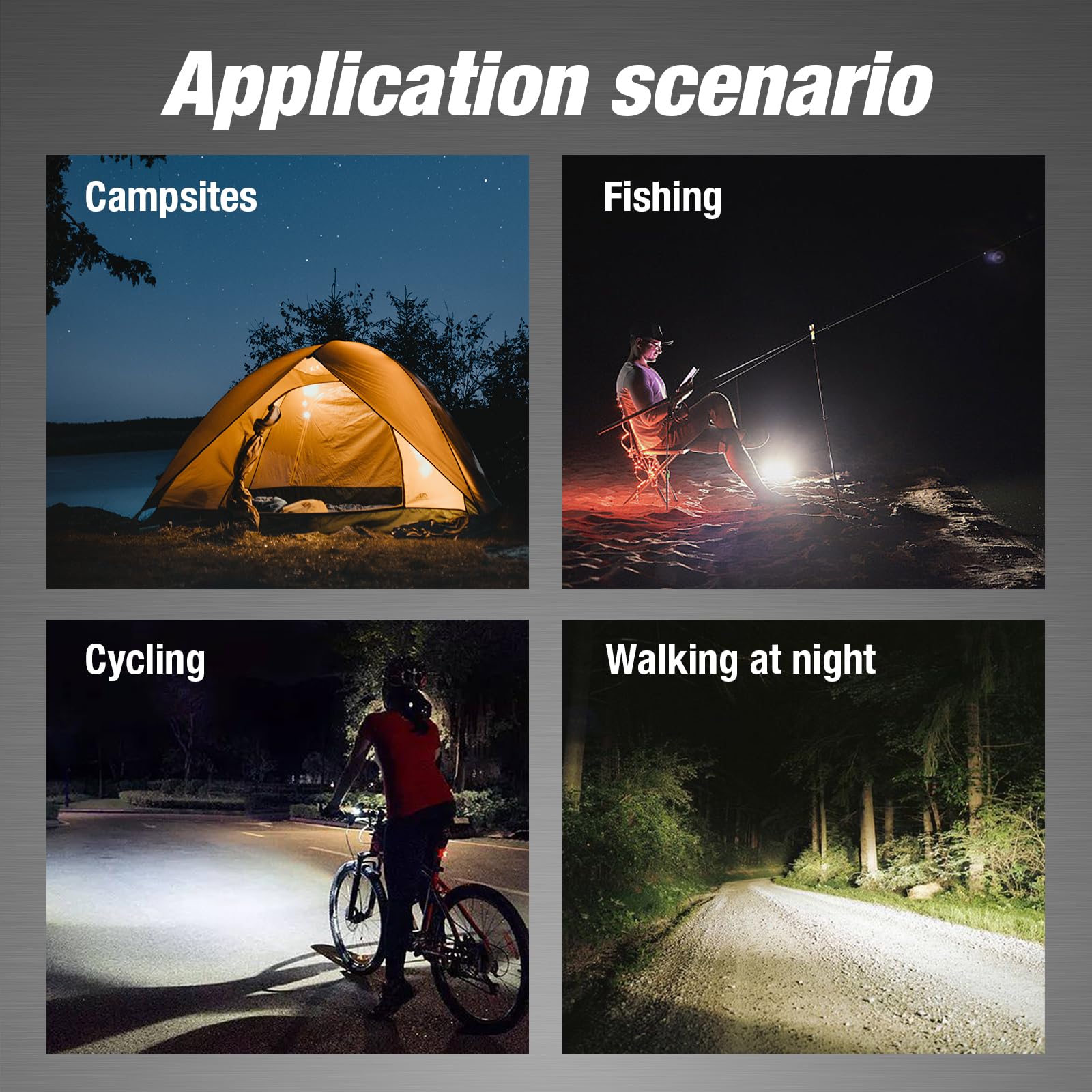 Portable Camping Lamp Dual Light Source Lighting High Brightness LED Flashlight Solar Emergency Light Solar Energy Rechargeable Lantern