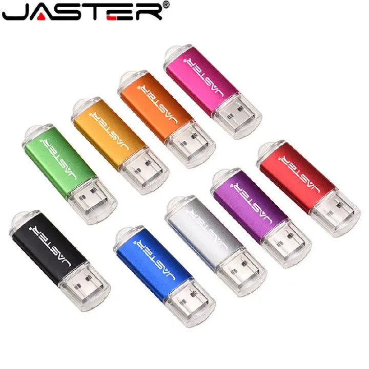 JASTER New Creative  USB Flash Drive 128GB 64GB 32GB 16GB 8GB 4GB 128MB Flash Disks Memory USB Disk Data Storage Pendrive Fashion 9 Colors