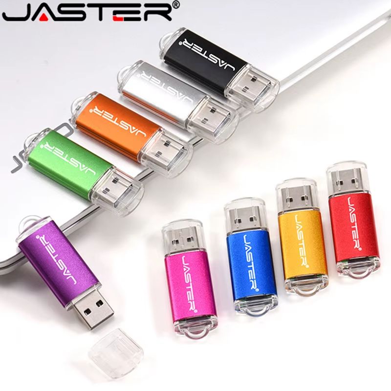 JASTER New Creative  USB Flash Drive 128GB 64GB 32GB 16GB 8GB 4GB 128MB Flash Disks Memory USB Disk Data Storage Pendrive Fashion 9 Colors