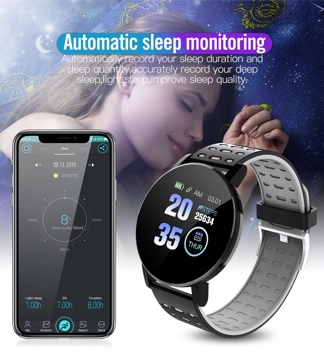 Multification Smartwatch Bluetooth Smart Watch Men Blood Pressure Women Smart Band Clock Sports Fitness Tracker Watch For Android IOS