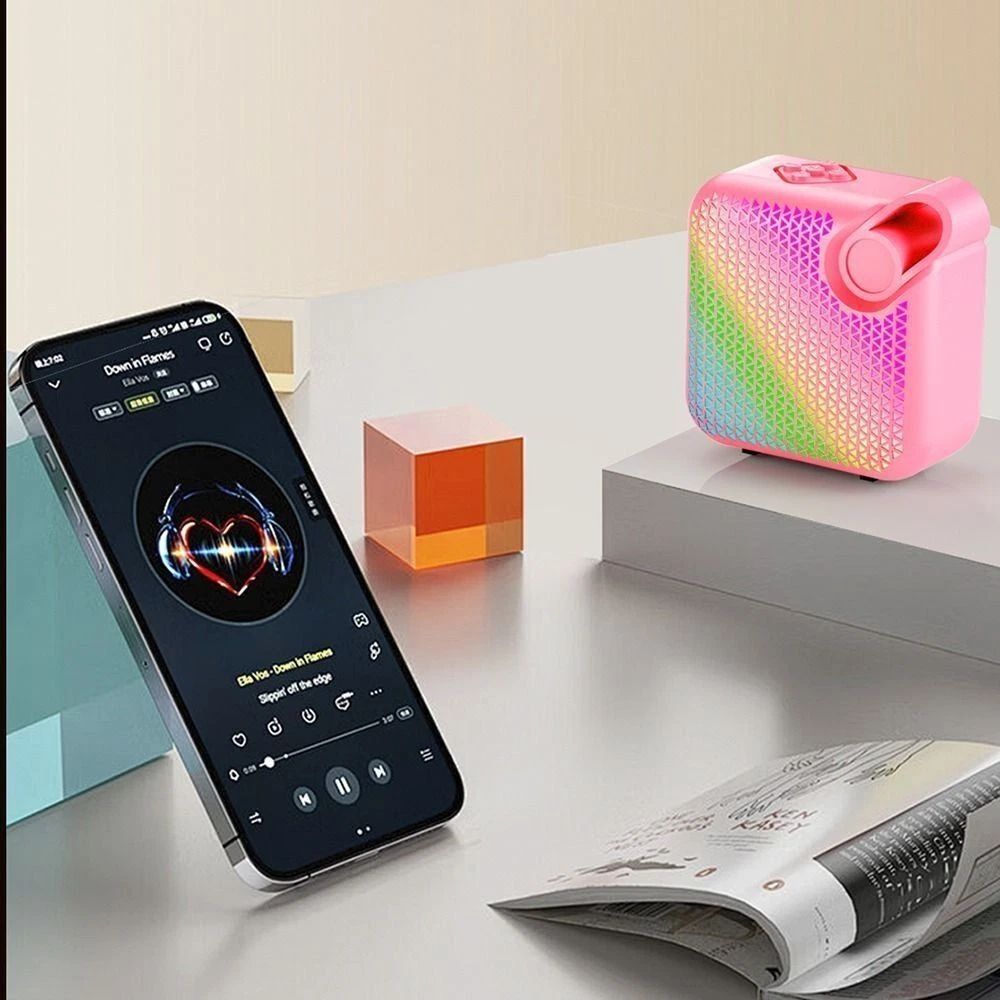 Stylish Colorful Light Speaker Creative Wireless Bluetooth Speaker Portable System Ampex Radio Speaker Outdoor Subwoofer