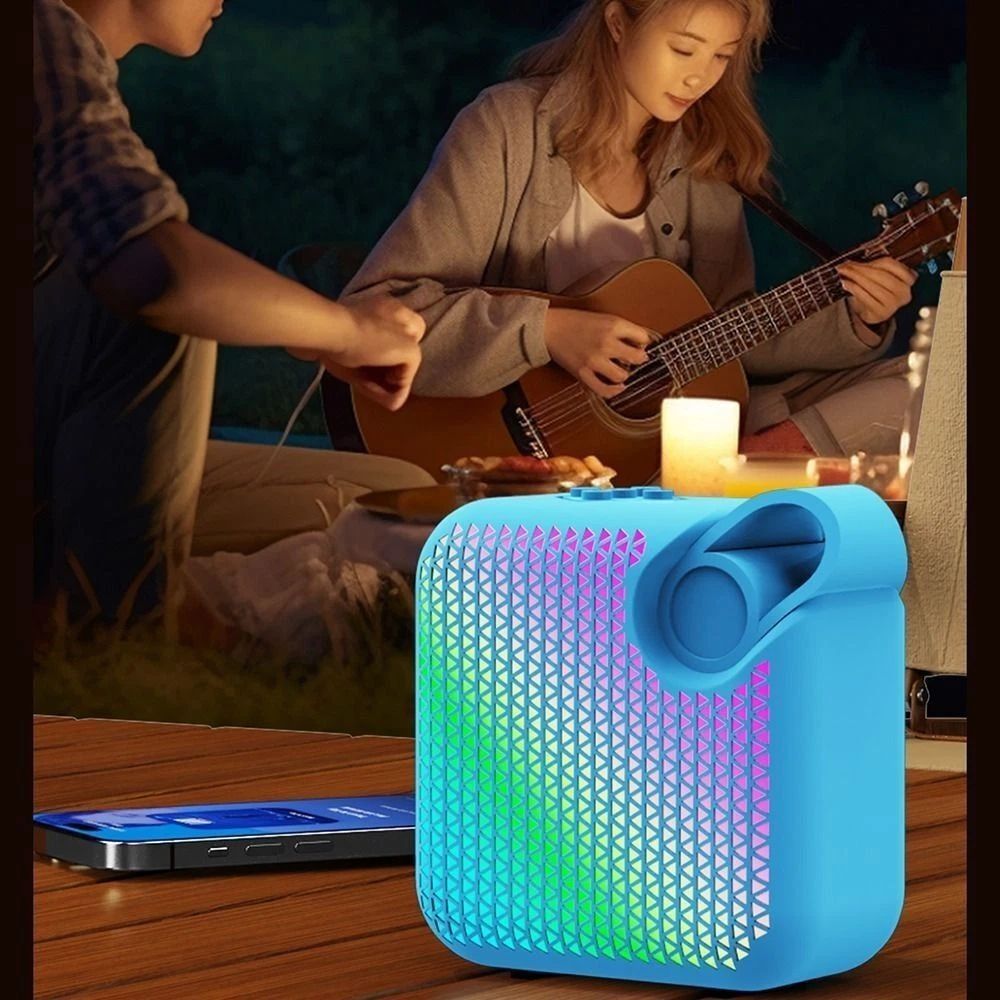 Stylish Colorful Light Speaker Creative Wireless Bluetooth Speaker Portable System Ampex Radio Speaker Outdoor Subwoofer