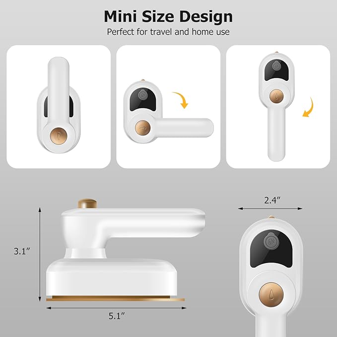 Mini Iron Handheld Garment Steamer Iron Non Stick Ceramic Soleplate Support Dry Wet Ironing Micro Iron Machine Heat Press