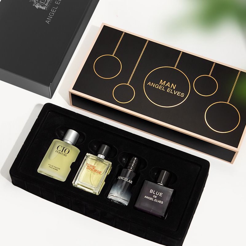 4 PCS Man Perfume Set Different Fragrances Long Lasting Business Eau de Parfum Classic Flowers Deodorants 4 PCS Women Perfume Man Gift