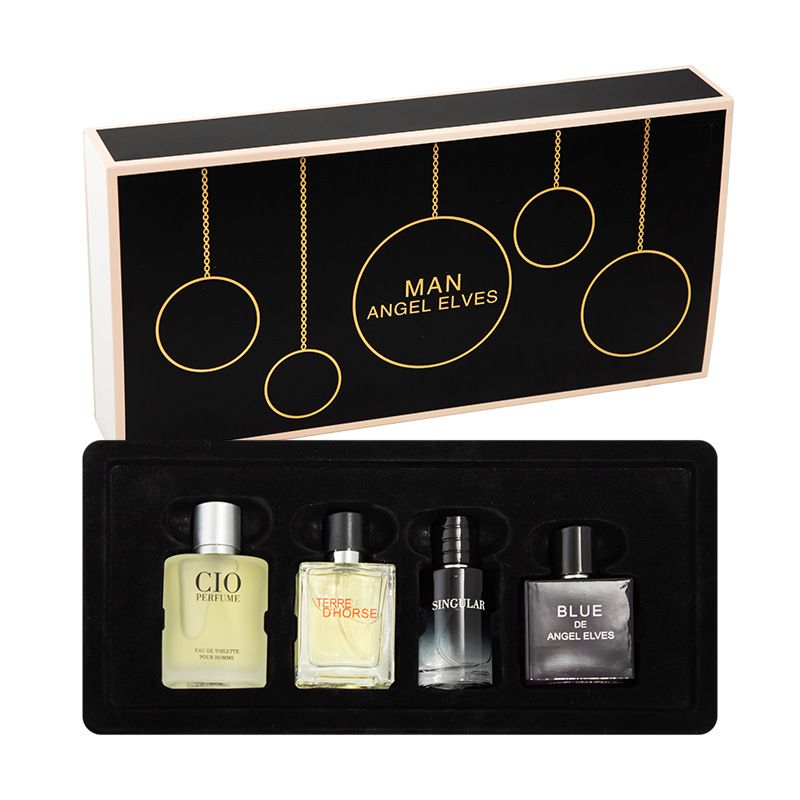 4 PCS Man Perfume Set Different Fragrances Long Lasting Business Eau de Parfum Classic Flowers Deodorants 4 PCS Women Perfume Man Gift