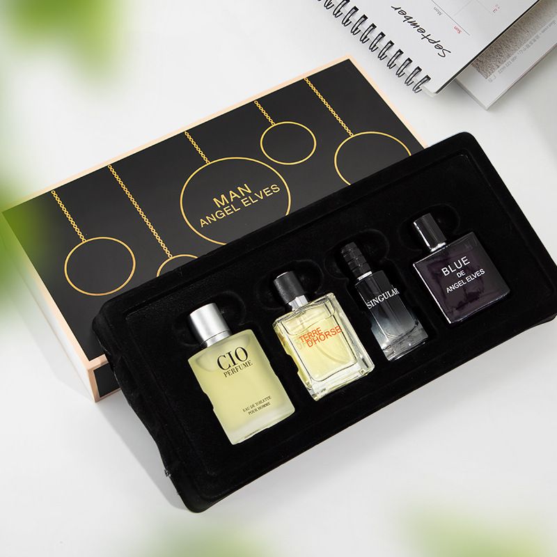 4 PCS Man Perfume Set Different Fragrances Long Lasting Business Eau de Parfum Classic Flowers Deodorants 4 PCS Women Perfume Man Gift