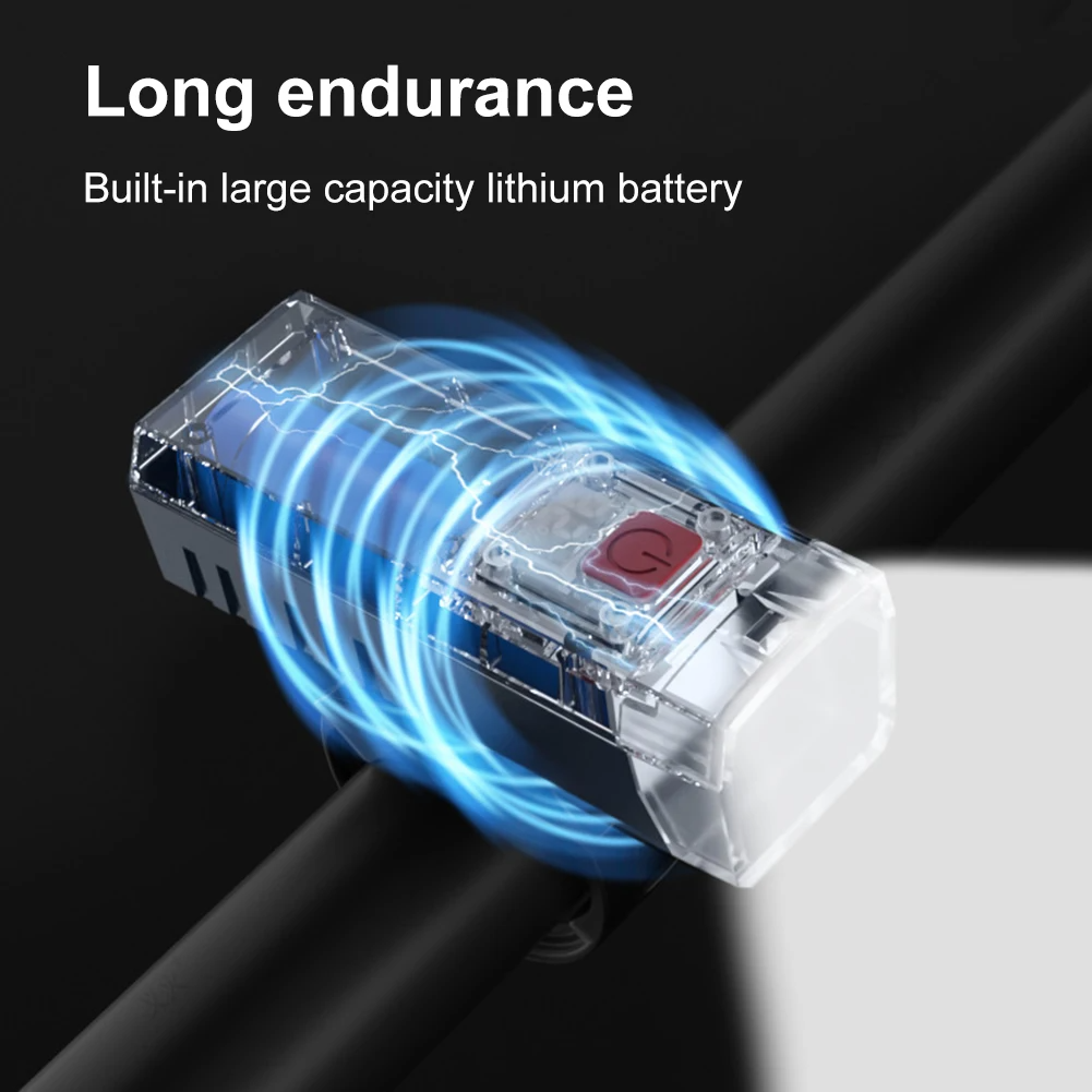 Bicycle Headlight USB Rechargeable Cycling Safety Front Lamp Waterproof High Brightness Bike Flashlight for Night Riding Lamp Flashlight