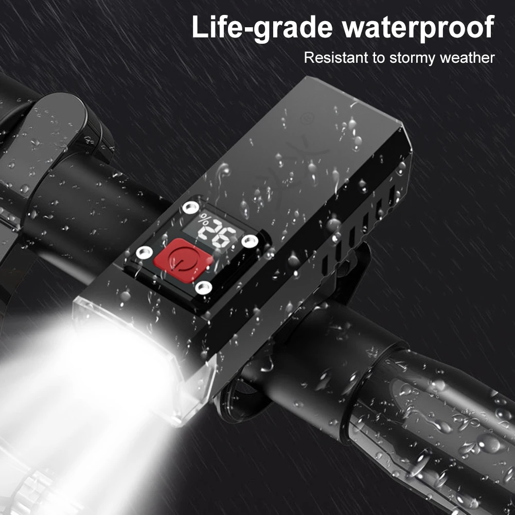 Bicycle Headlight USB Rechargeable Cycling Safety Front Lamp Waterproof High Brightness Bike Flashlight for Night Riding Lamp Flashlight