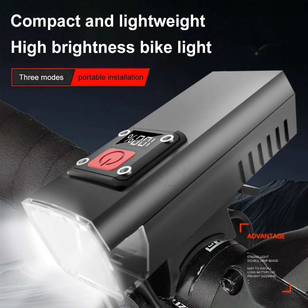 Bicycle Headlight USB Rechargeable Cycling Safety Front Lamp Waterproof High Brightness Bike Flashlight for Night Riding Lamp Flashlight