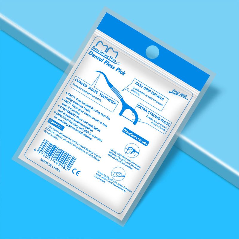 LYRIC 100pcs Dental Floss Flosser Picks Toothpicks Teeth Stick Interdental Brush Tooth Cleaning Dental Floss Pick Oral Care Teeth Beauty