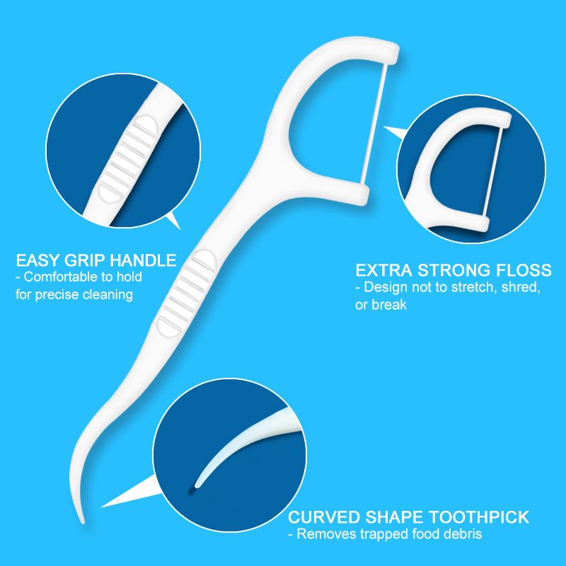 LYRIC 100pcs Dental Floss Flosser Picks Toothpicks Teeth Stick Interdental Brush Tooth Cleaning Dental Floss Pick 100 50 PCS Oral Care