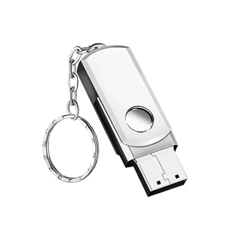 LYRIC Rotatable USB Flash Drive 128GB Metal Pendrive 64GB Free Keychain Pen Drive 32GB Mini Creative Gift Storage Devices 16GB 8GB U Disk