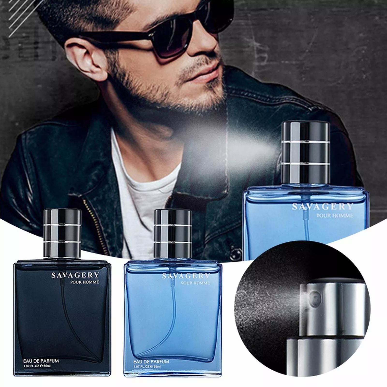 Ocean Perfume Man Fragrance Spray for Dating Office and Daily Use Leak-Proof Fine Mist Long Lasting Men Fragrances Perfect Gift Birthday Valentine 50ML