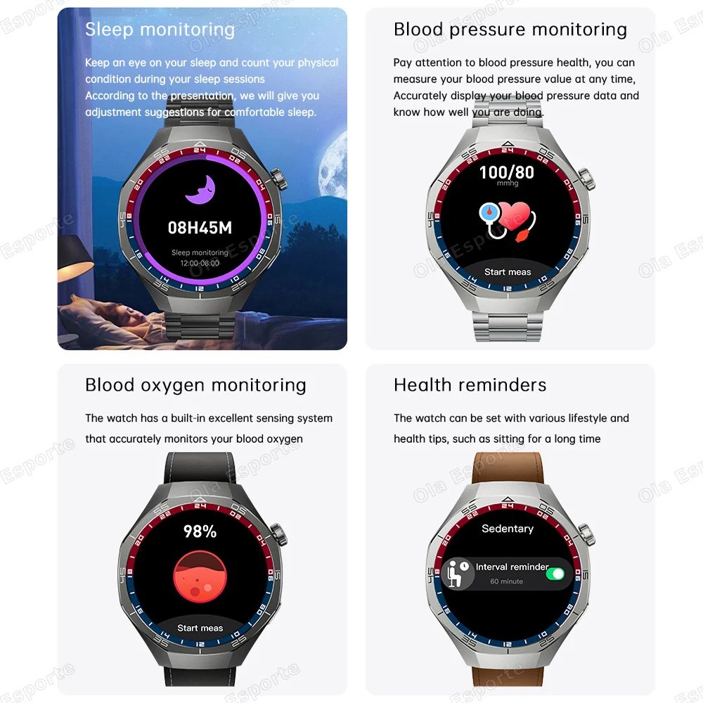 New 1.53-inch Ultra HD Smart Watch GPS Track Bluetooth Call Heart rate Health Monitor Fitness Sport smartwatch For Huawei Xiaomi