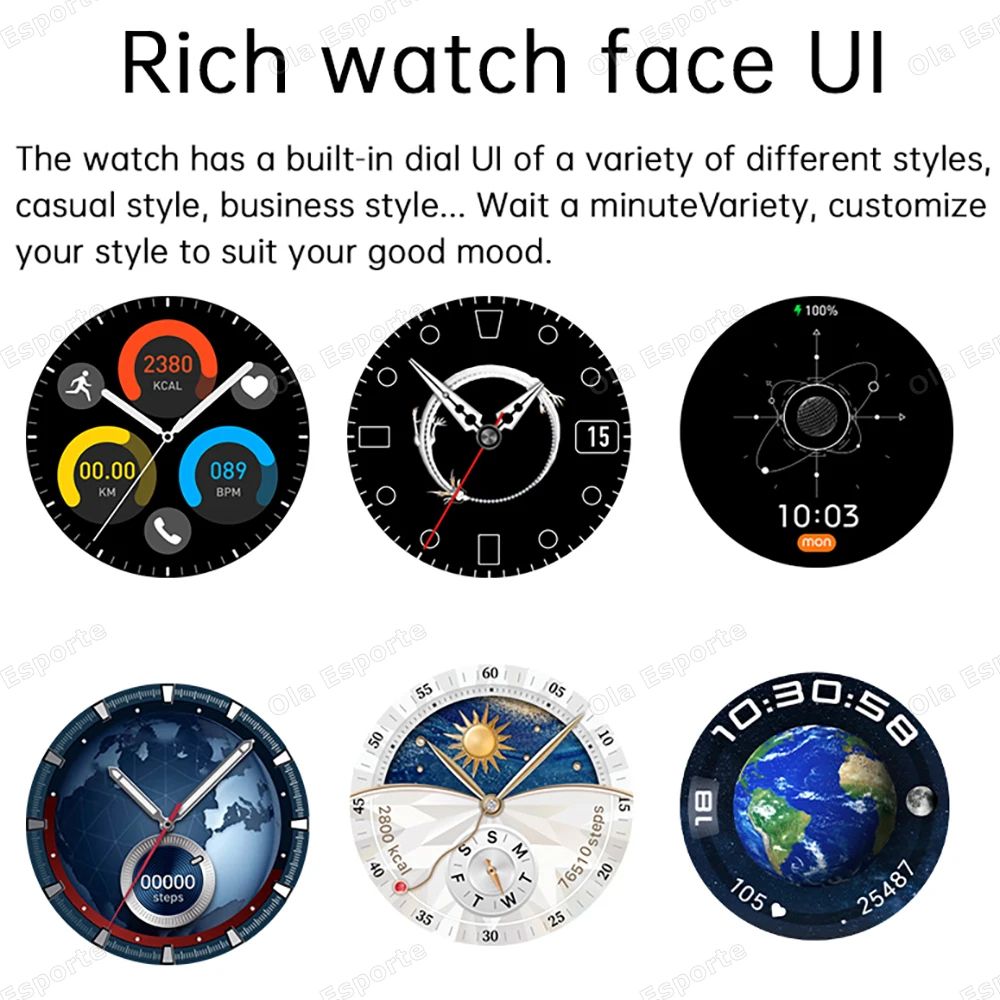 New 1.53-inch Ultra HD Smart Watch GPS Track Bluetooth Call Heart rate Health Monitor Fitness Sport smartwatch For Huawei Xiaomi