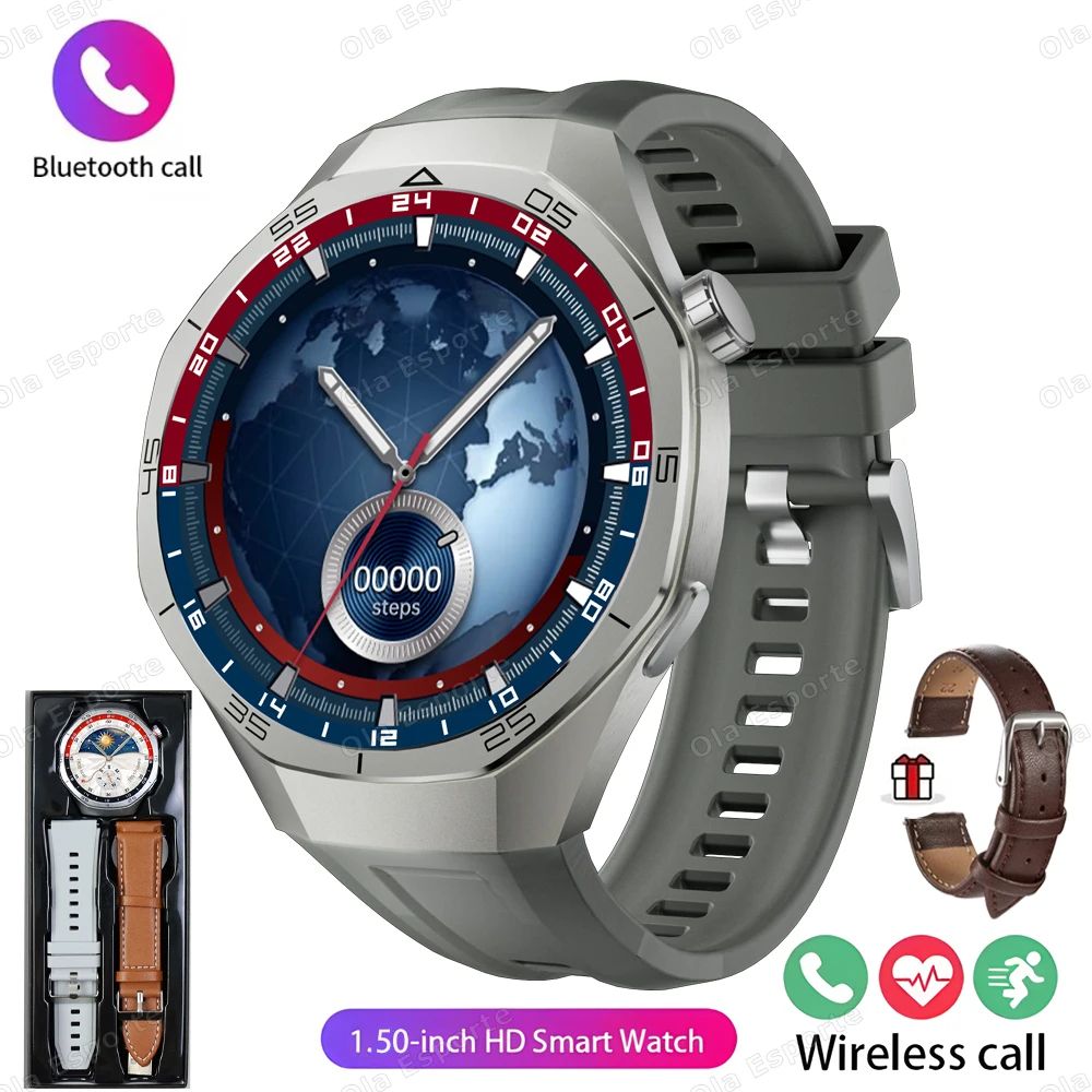 New 1.53-inch Ultra HD Smart Watch GPS Track Bluetooth Call Heart rate Health Monitor Fitness Sport smartwatch For Huawei Xiaomi