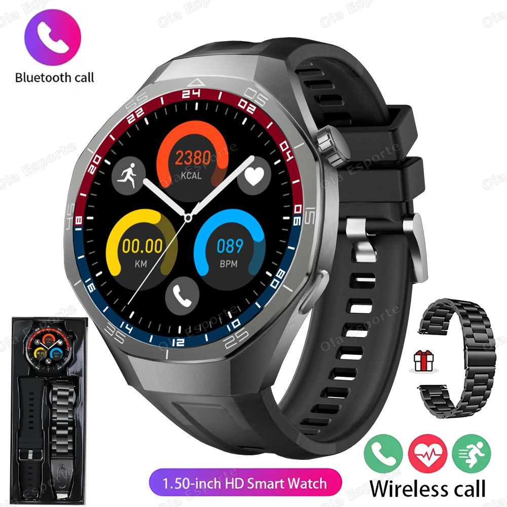 New 1.53-inch Ultra HD Smart Watch GPS Track Bluetooth Call Heart rate Health Monitor Fitness Sport smartwatch For Huawei Xiaomi
