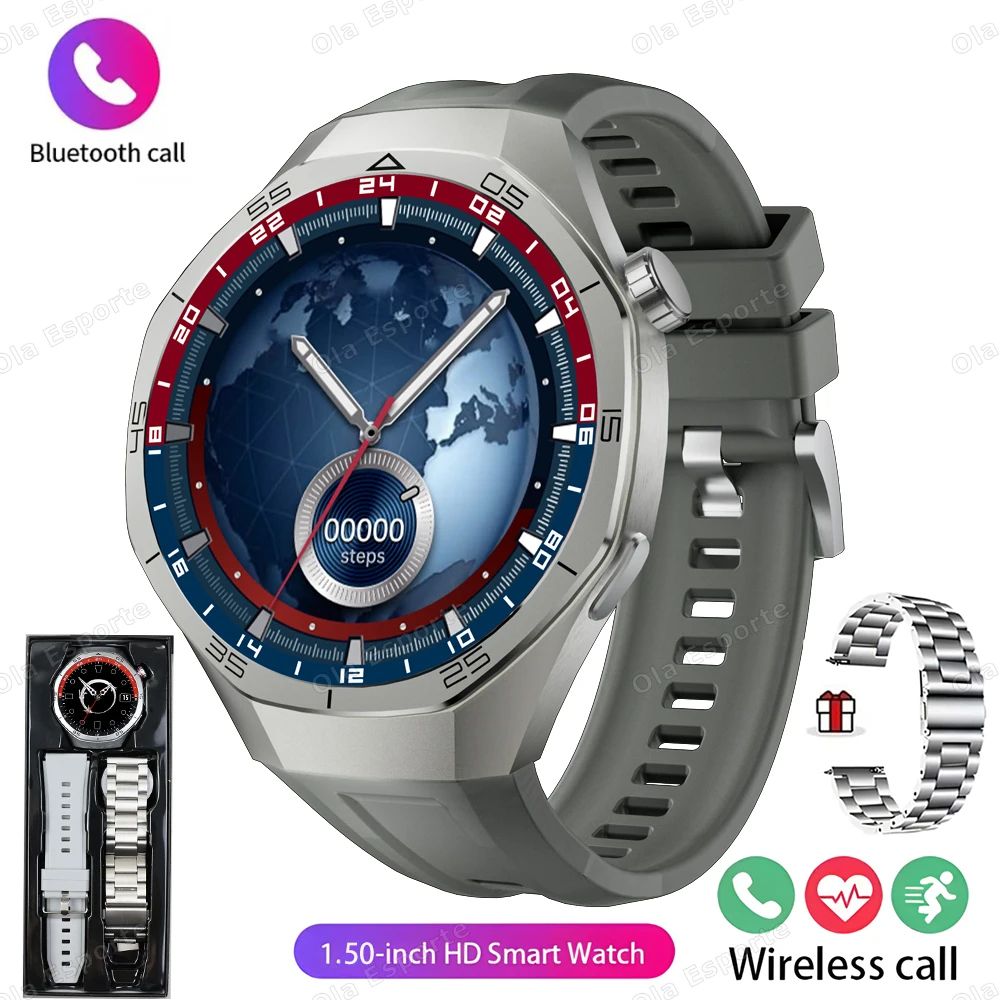 New 1.53-inch Ultra HD Smart Watch GPS Track Bluetooth Call Heart rate Health Monitor Fitness Sport smartwatch For Huawei Xiaomi
