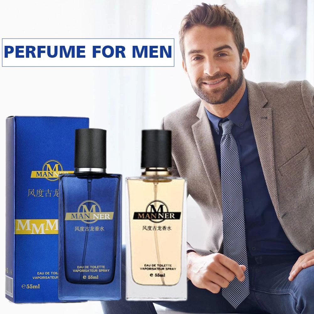 Men Perfume 55ml Long Lasting Fresh Elegant Man Fragrance for Business Dating Daily Use Gift