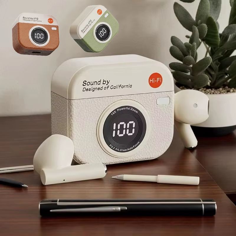 Bluetooth Earphones Handfree LED Dispay Bluetooth Headphones HiFi Stereo Music Wireless Earbuds Sports Gaming Headset Built-in Mic Headphones