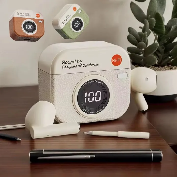 Bluetooth Earphones Handfree LED Dispay Bluetooth Headphones HiFi Stereo Music Wireless Earbuds Sports Gaming Headset Built-in Mic Headphones