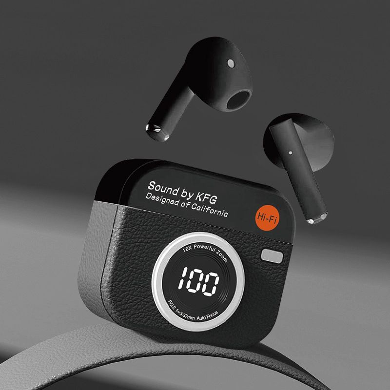 Bluetooth Earphones Handfree LED Dispay Bluetooth Headphones HiFi Stereo Music Wireless Earbuds Sports Gaming Headset Built-in Mic Headphones