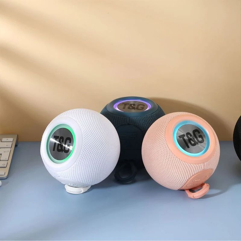 Bluetooth Speaker Wireless Fabric Card Small Audio Subwoofer Portable Mini Bluetooth Audio Outdoor Music Player Support BT AUX FM