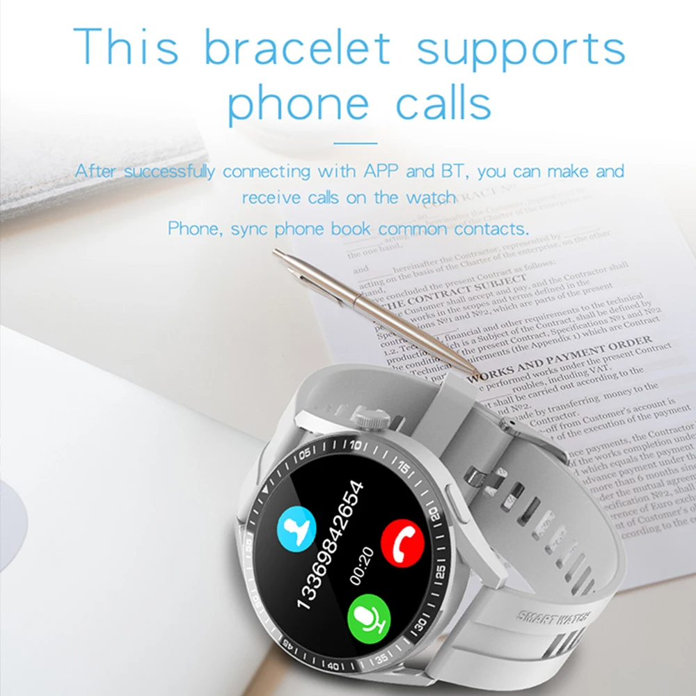 1.32-inch Smartwatch Bluetooth Call BT Music Voice Assistant Heart Rate Sports Fintess Tracker Women Men New Smart Watch  For Android IOS