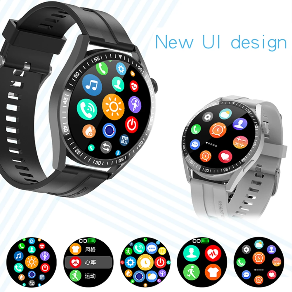 1.32-inch Smartwatch Bluetooth Call BT Music Voice Assistant Heart Rate Sports Fintess Tracker Women Men New Smart Watch  For Android IOS